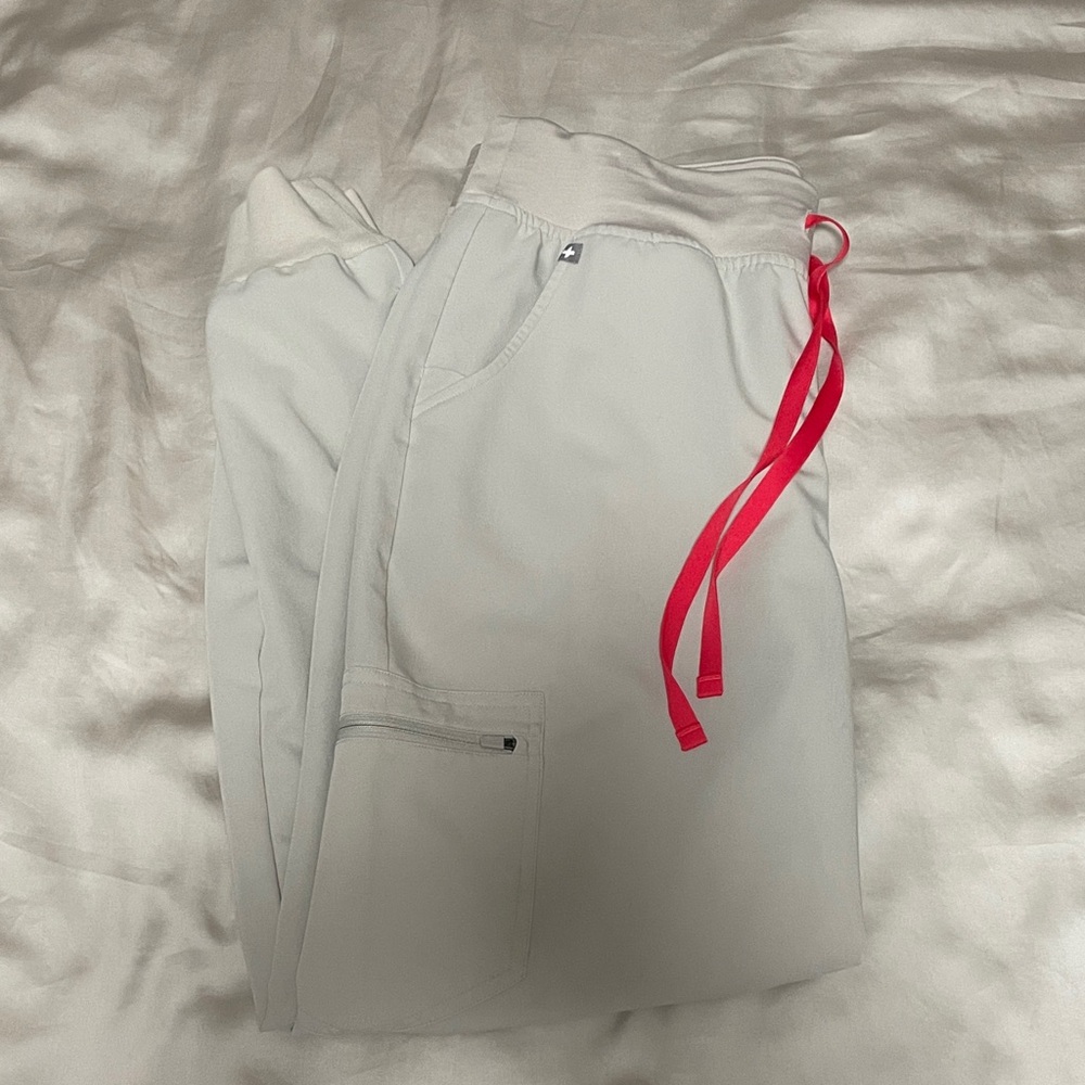 Figs High Waisted Zamora Joggers - Bone